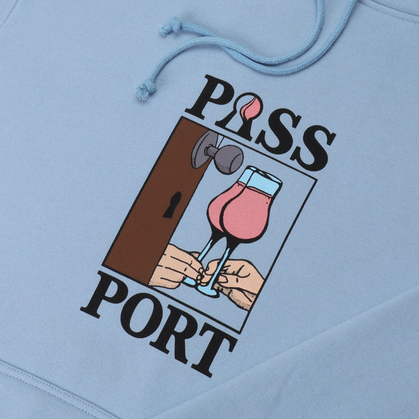 Passport What U Think U Saw Hoodie Light Blue