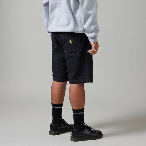 Passport Workers Club Denim Short Washed Black