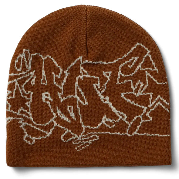 HUF Outlines Skull Beanie Russet