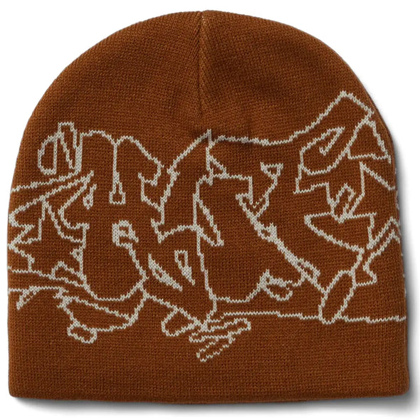 HUF Outlines Skull Beanie Russet