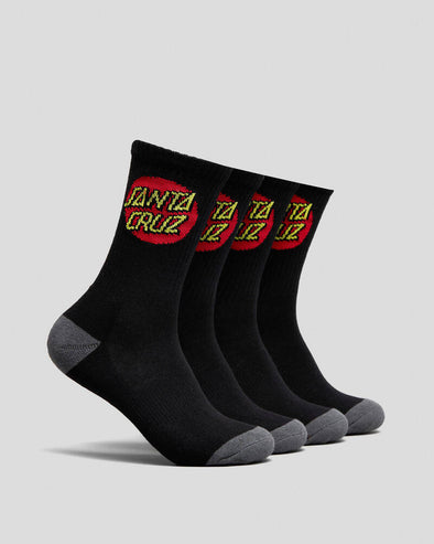 Santa Cruz Youth Classic Dot 4 Pack Socks