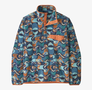 Patagonia Lightweight Synchilla Snap-T Pullover Swallowtail Geo: Still Blue