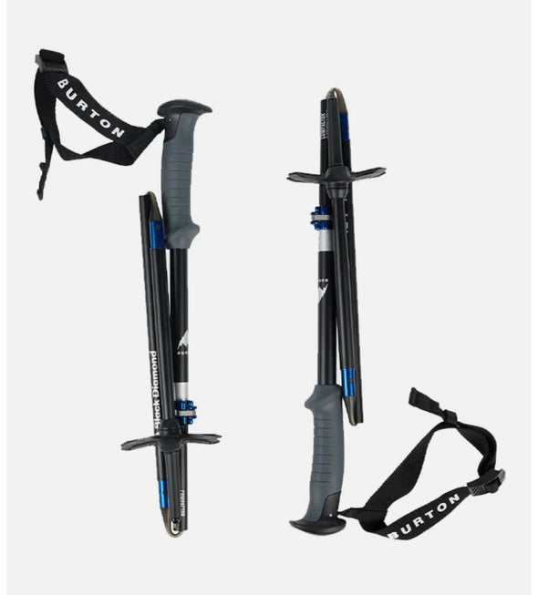 Burton x Black Diamond Split Board Compactor Poles Black/Blue