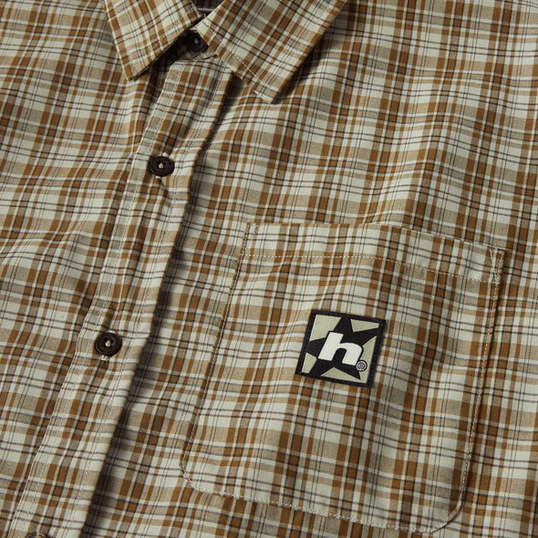 HUF H Star Plaid S/S Shirt Putty