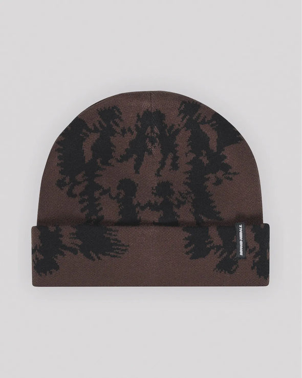 Beyond Medals Culture Print Beanie Brown