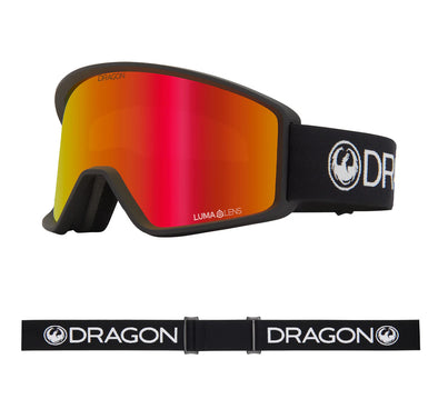 Dragon DXT OTG Black + Red Ion Snow Goggles