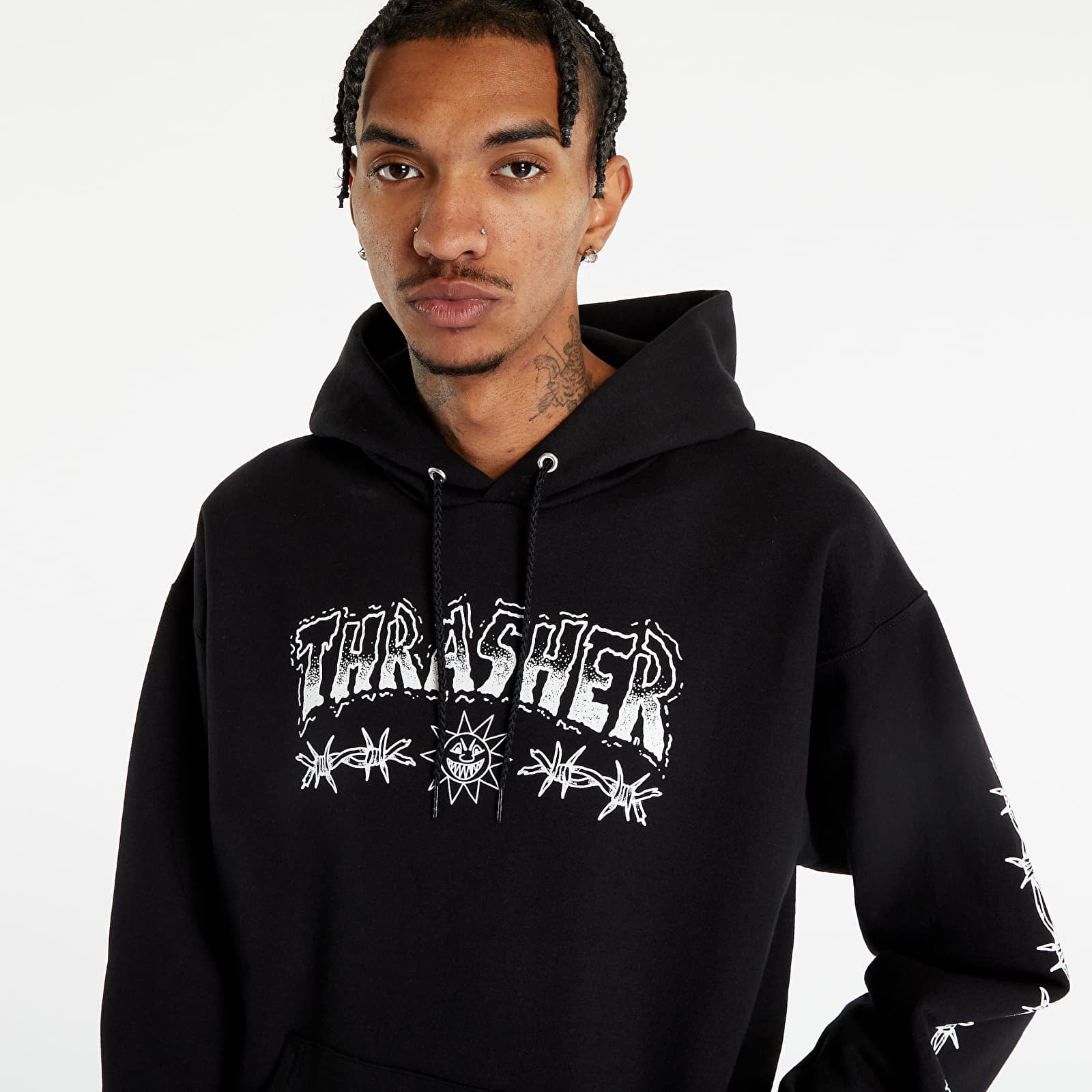 Thrasher Barbed Wire Hoodie Black – Whiteroom Snow