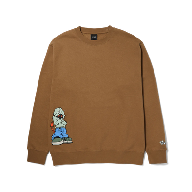 HUF Razor Crewneck Camel