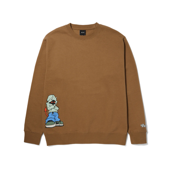 HUF Razor Crewneck Camel