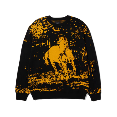 HUF Horse Crewneck Sweater Black