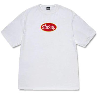 Stussy Pitstop Heavyweight Short sleeve Tee Pigment Washed White