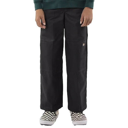 Dickies Youth 85283 Loose Fit Double Knee Black Work Pants