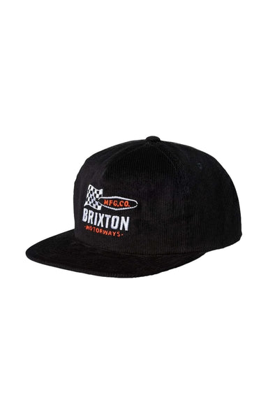 Brixton Motorways MP Snapback Cap Black Cord