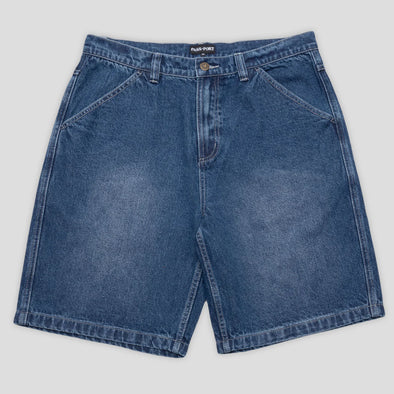 PASS~PORT Workers Club Jean Short Faded Wash Dark Indigo