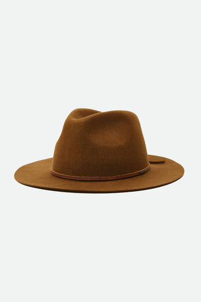 Brixton Wesley Packable Fedora Coffee