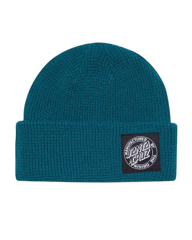 Santa Cruz Classic Dot Patch Waffle Beanie Ocean