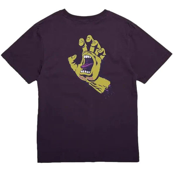 Santa Cruz Youth Opus Screaming Hand Short Sleeve Tee Purple