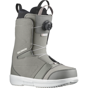 Salomon Mens Faction BOA Snowboard Boots Steeple Grey/Pewter/White