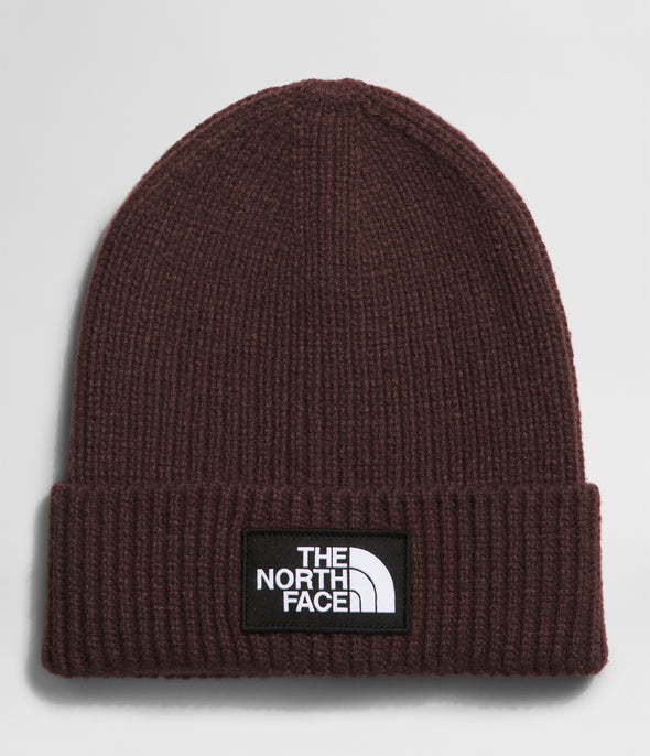 The North Face Logo Box Cuffed Beanie Coal Brown