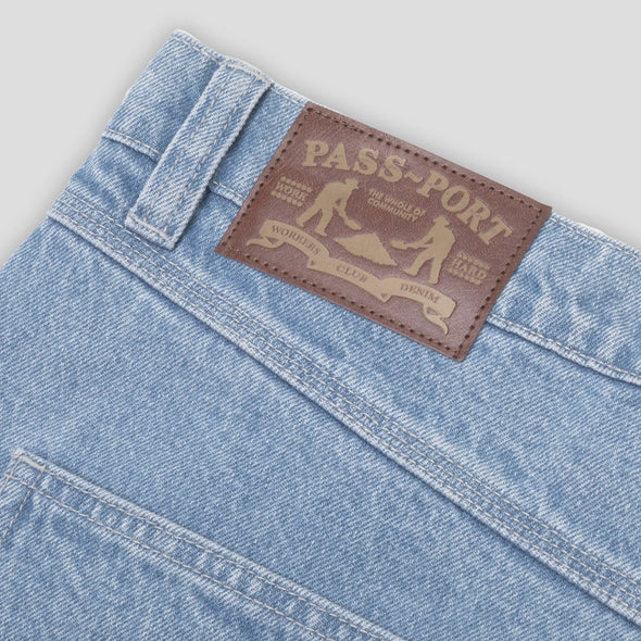 Passport Workers Club Denim Jean Washed Light Indigo