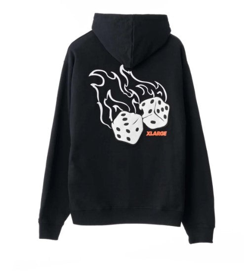 XLARGE Fire Dice Hood Solid Black