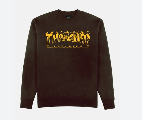 Thrasher Pigeon Mag Crew Dark Chocolate