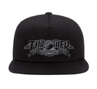 Thrasher x Anti Hero Mag Banner Snapback Black