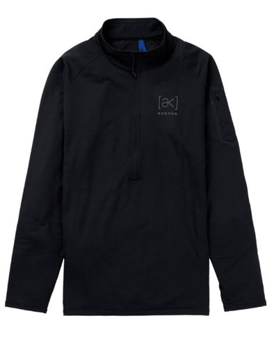 Burton [AK] Helium Grid Half Zip Fleece True Black 2025