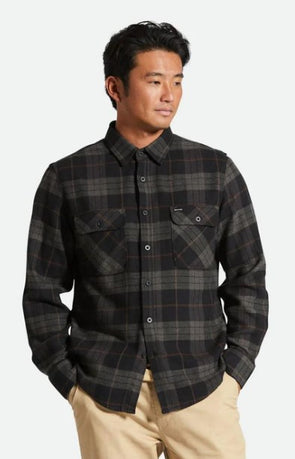 Brixton Bowery L/S Flannel Black/Charcoal