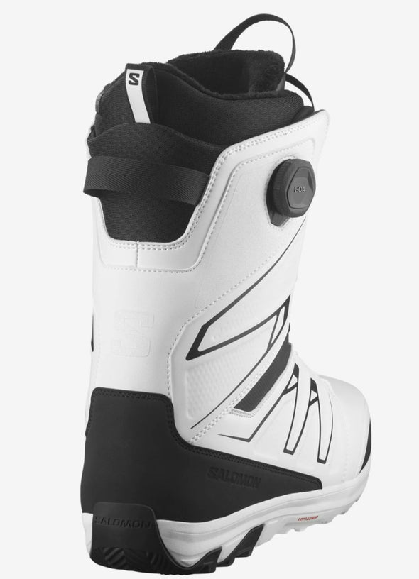 Salomon Men's Launch Double BOA Snowboard Boots Black/White/Black 2025