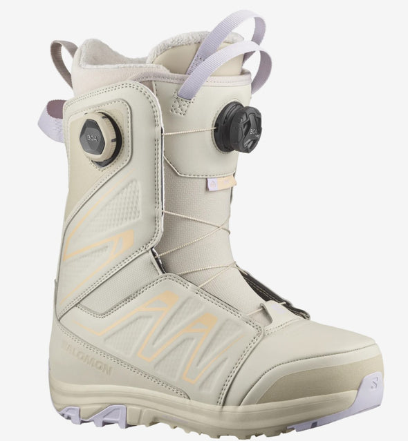 Salomon Women's IVY BOA Snowboard Boots Cream/Peach Fuzz/Orchid Petal 2025