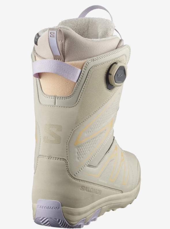 Salomon Women's IVY BOA Snowboard Boots Cream/Peach Fuzz/Orchid Petal 2025