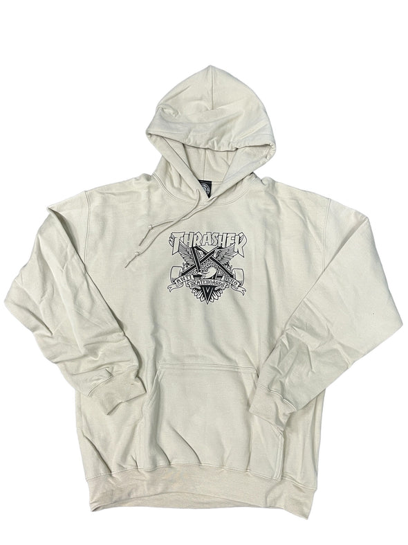 Thrasher x Anti Hero Eagleram Hoodie Sand