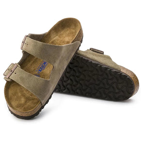 Birkenstock Arizona Taupe Suede Soft Footbed Sandals